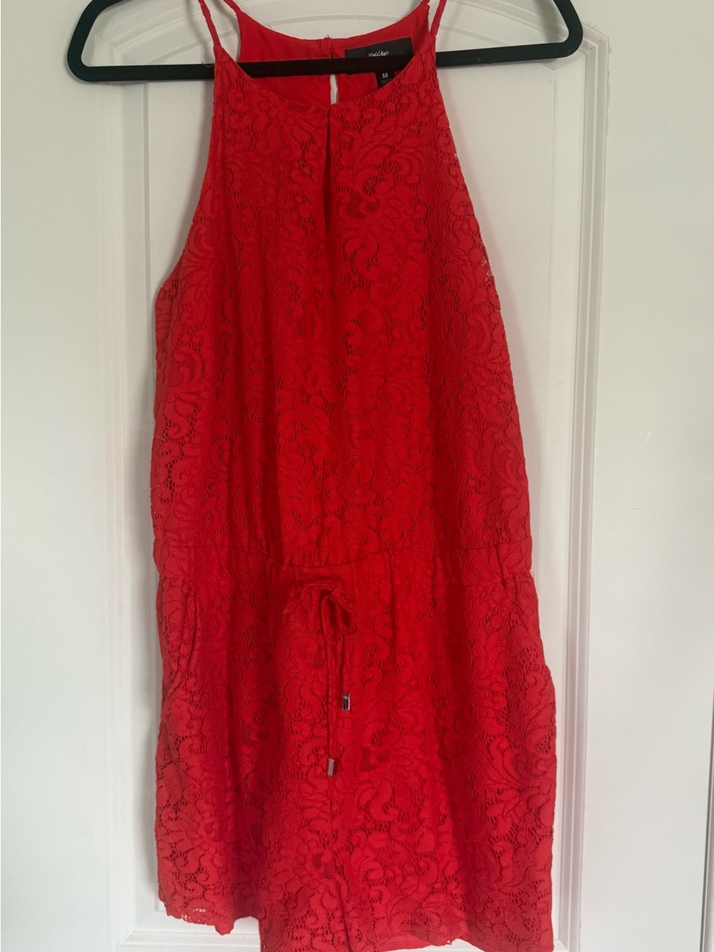 Mossimo Women’s Red Lace Halter Drawstring Jumpshorts